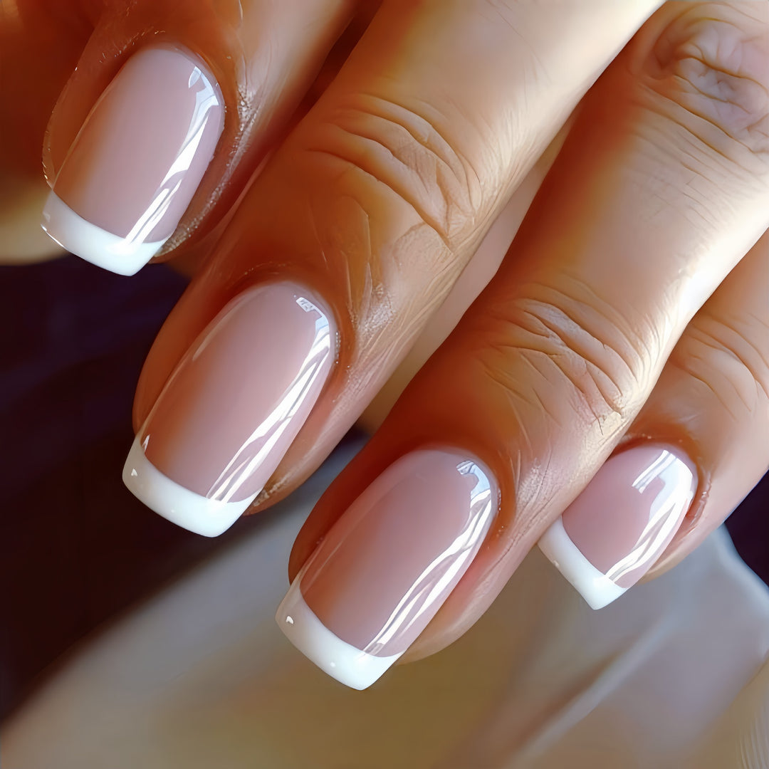 Artificial nails with French manicure Bowlift