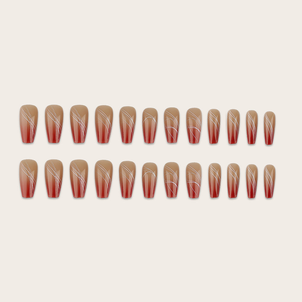 Artificial nails with modern geometric designs Bowlift