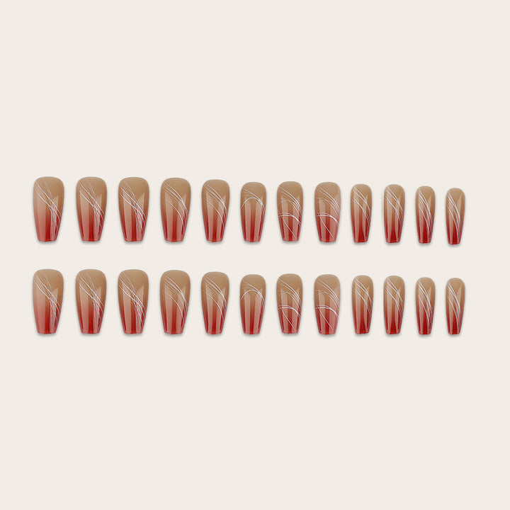 Artificial nails with modern geometric designs Bowlift