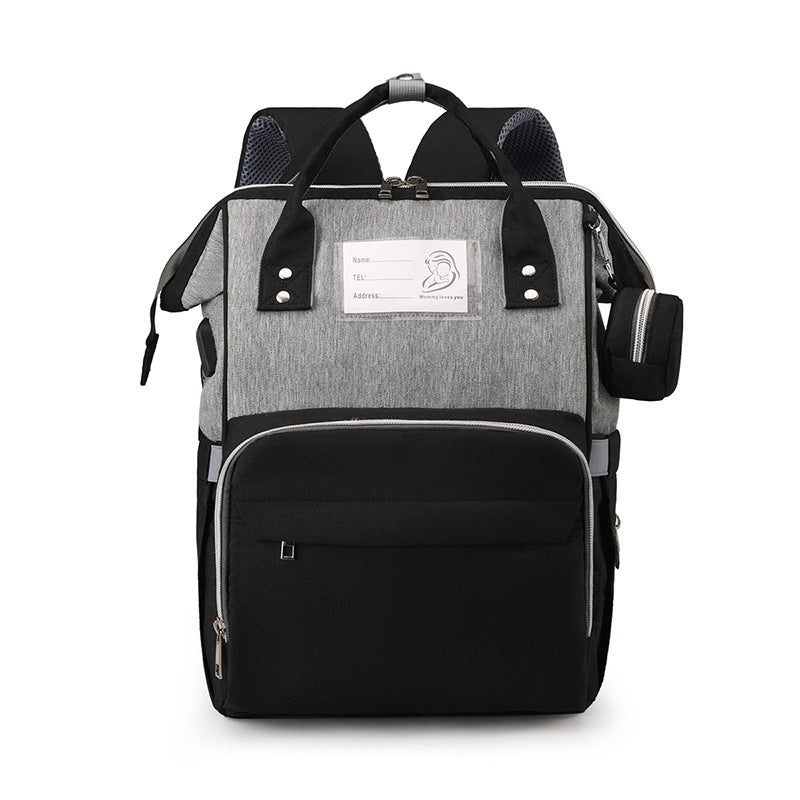 Multi-Compartment Functional Diaper Backpack Bowlift
