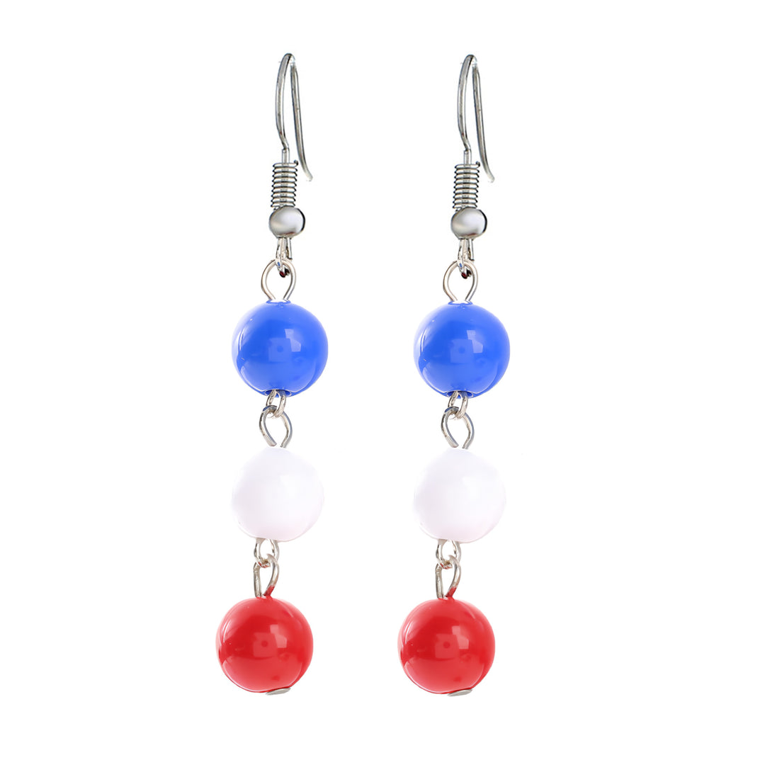 Women nan enamel horseshoe earrings with star motif and fishhook closure Bowlift
