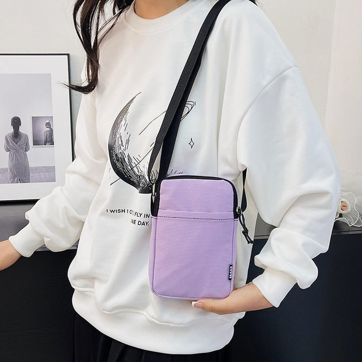 Corduroy Crossbody Phone Pouch Bag with Adjustable Strap Bowlift