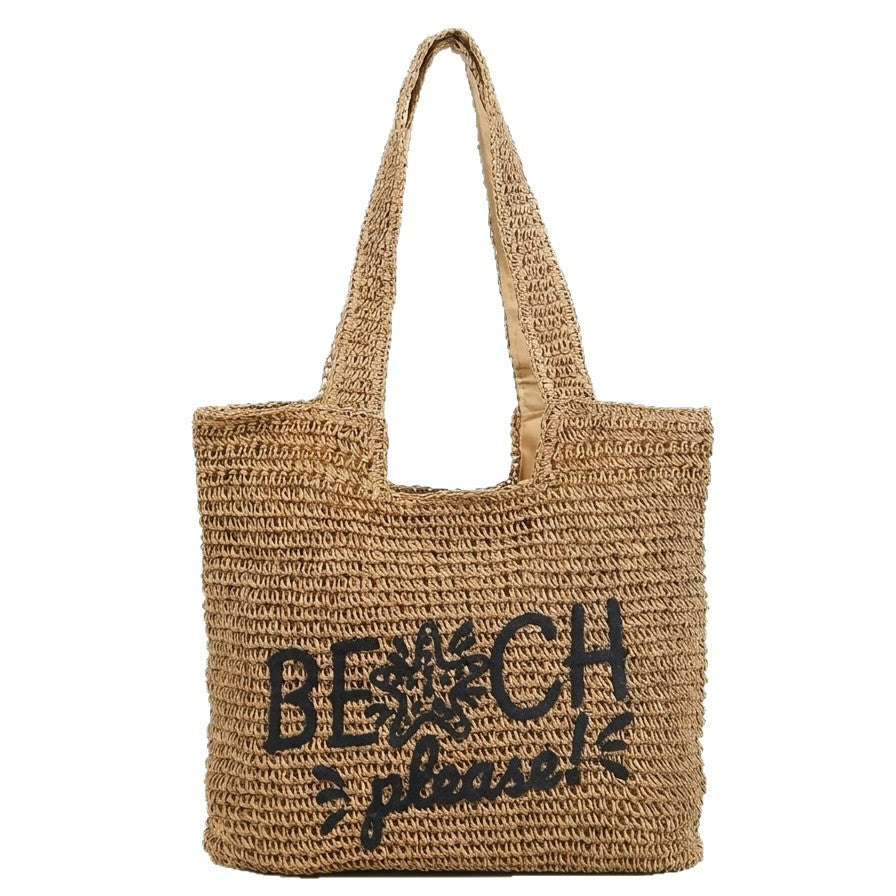 Beach bag with Embroidered Lettering Bowlift