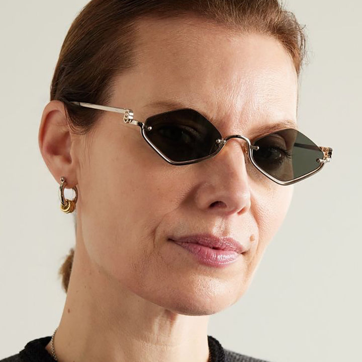 Women's trendy square sunglasses with delicate metal frame Bowlift