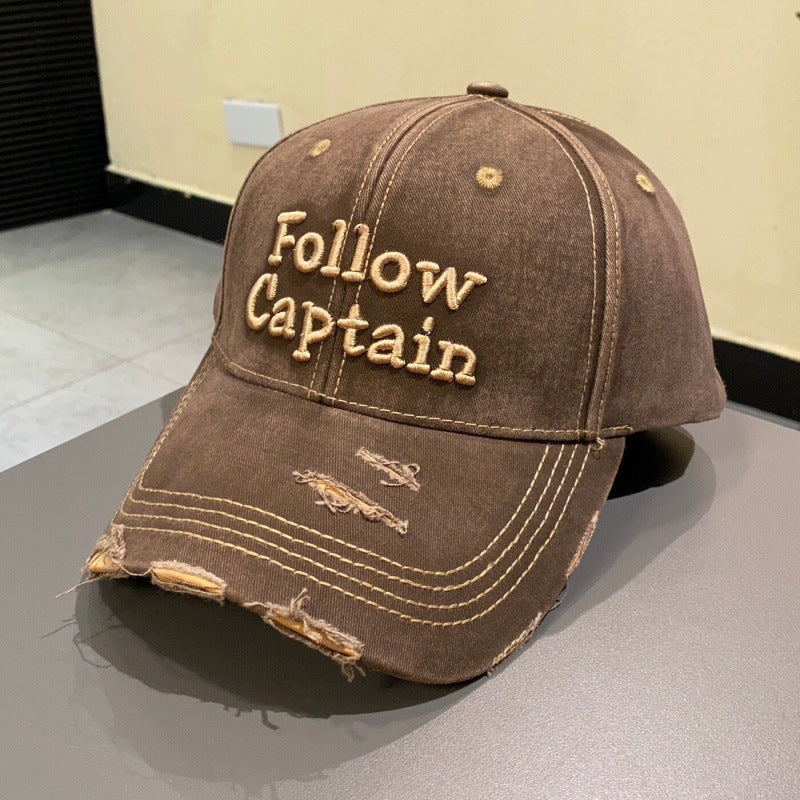 Men's Distressed Vintage Baseball Cap Bowlift