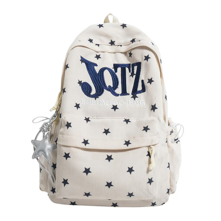 Star-Embellished Casual Backpack Bowlift