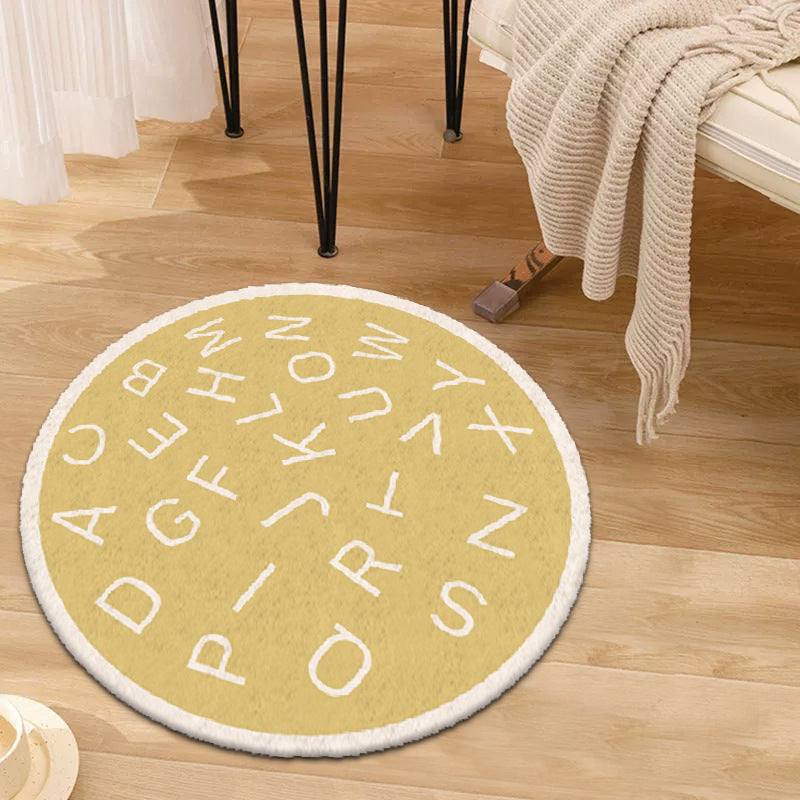 Educational Alphabet Round Rug