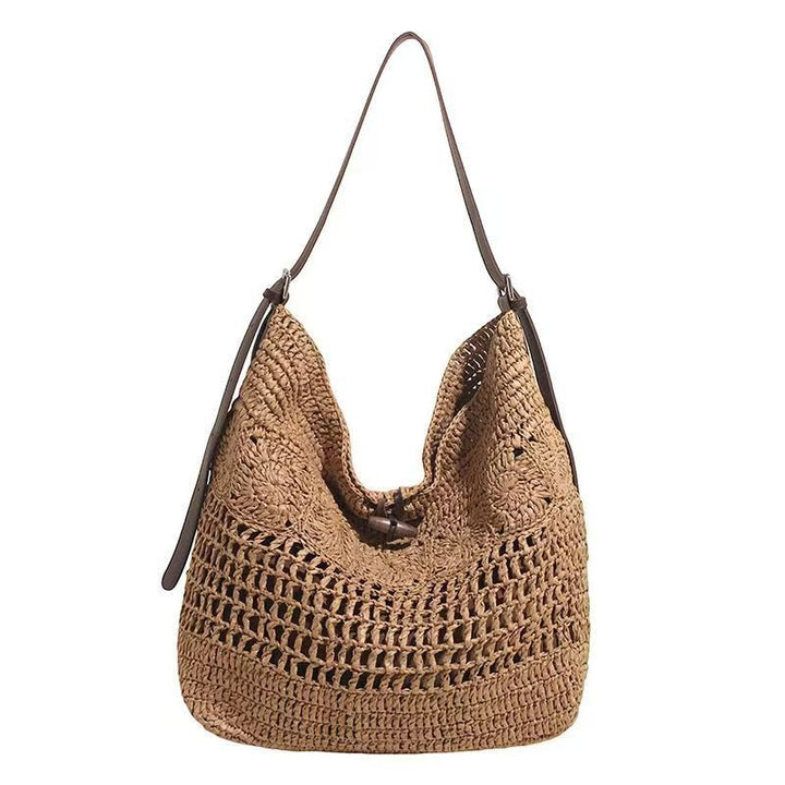 Braided handbag with sturdy leather straps Bowlift