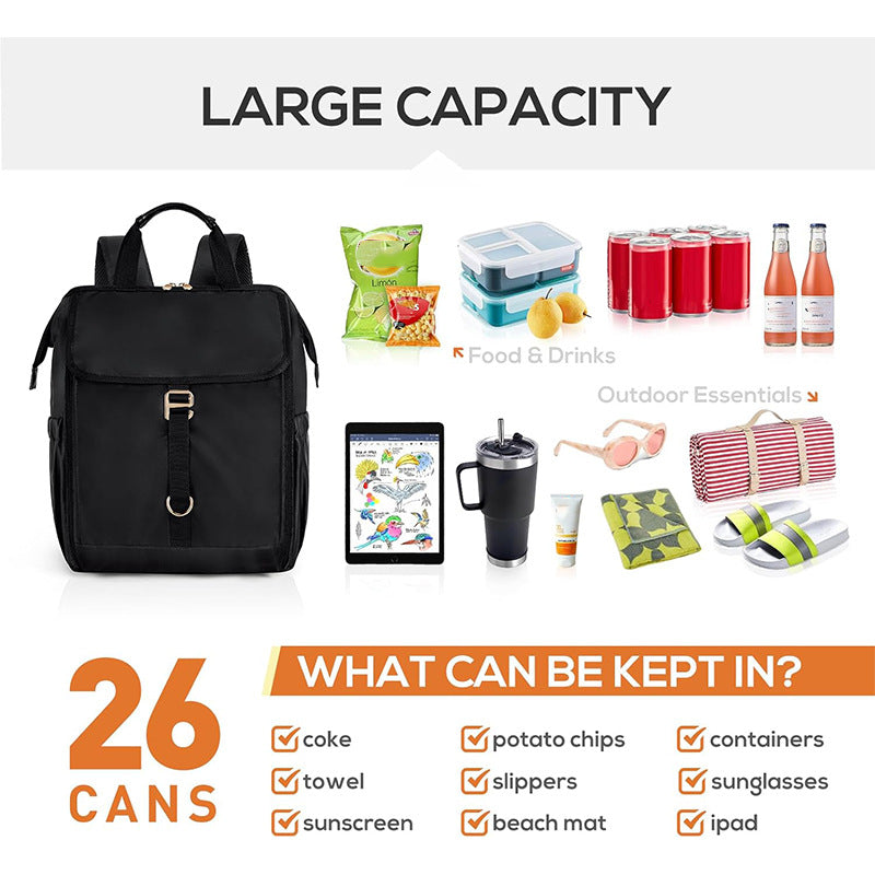 Versatile and Stylish Backpack with Insulated Compartment Bowlift
