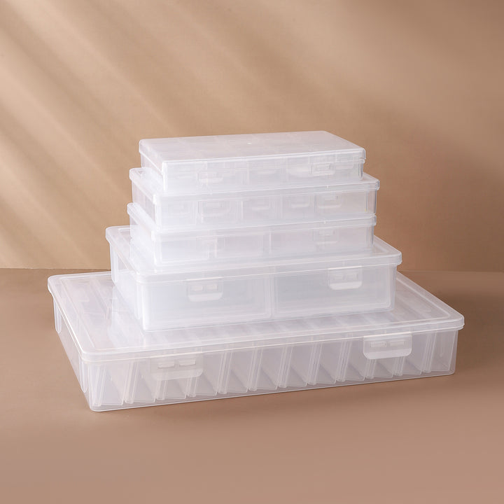 Transparent Multi-Compartment Craft Storage Box Bowlift