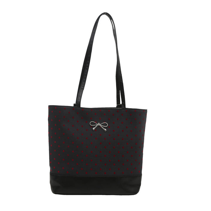 Heart-Embellished Canvas Tote Bag Bowlift