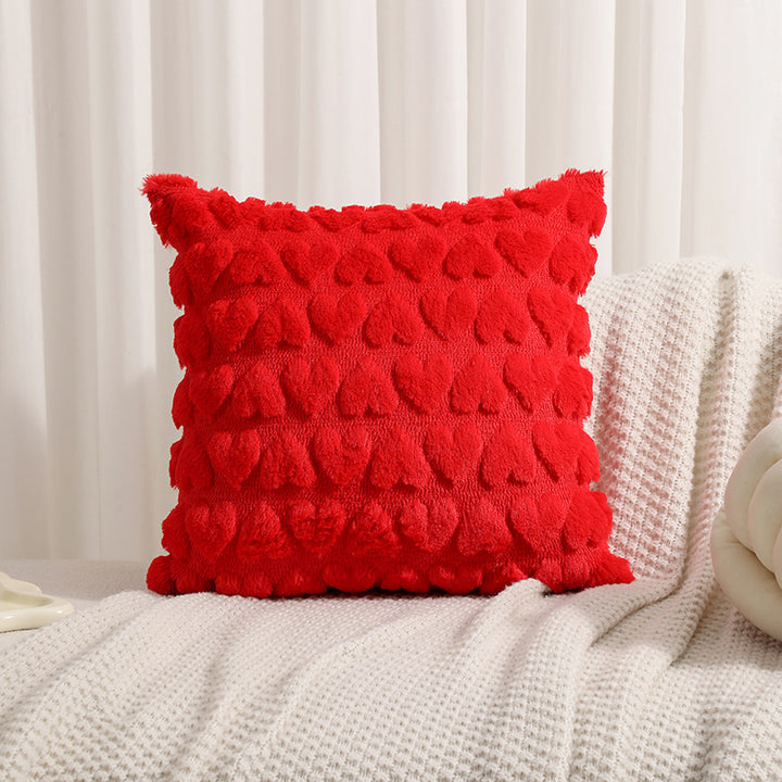 Textured Heart Pattern Decorative Pillow