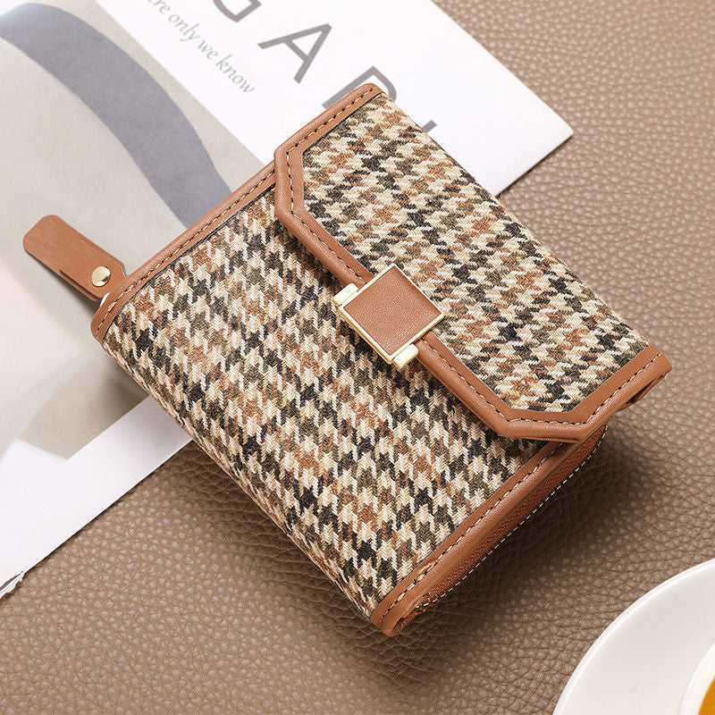 Textured Fabric Zip Wallet Bowlift