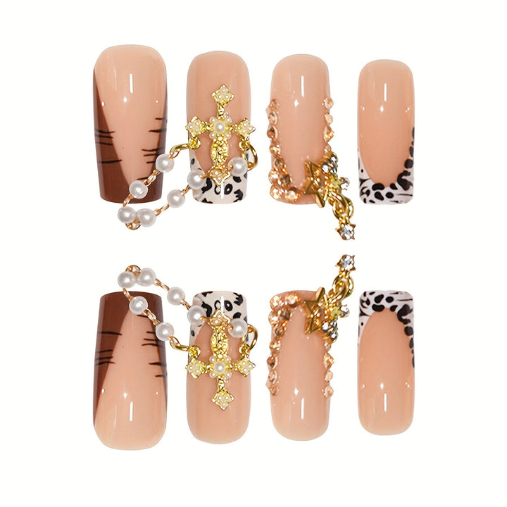 Decorative Highlighted Press-On Nails Bowlift