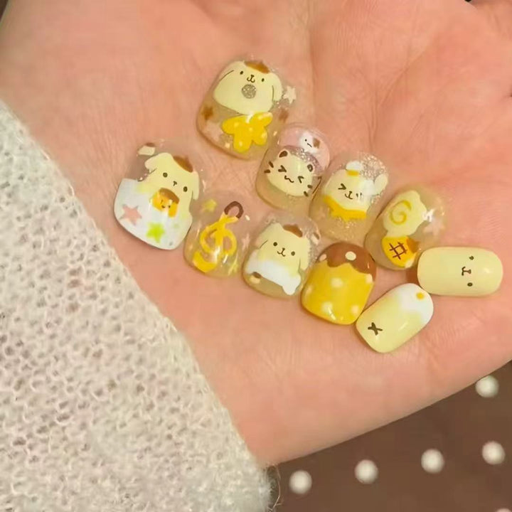 Cute Character Press-On Nail Art Set Bowlift