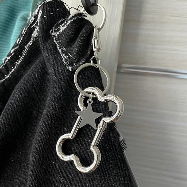 Keychain with stylish design and star pendant Bowlift
