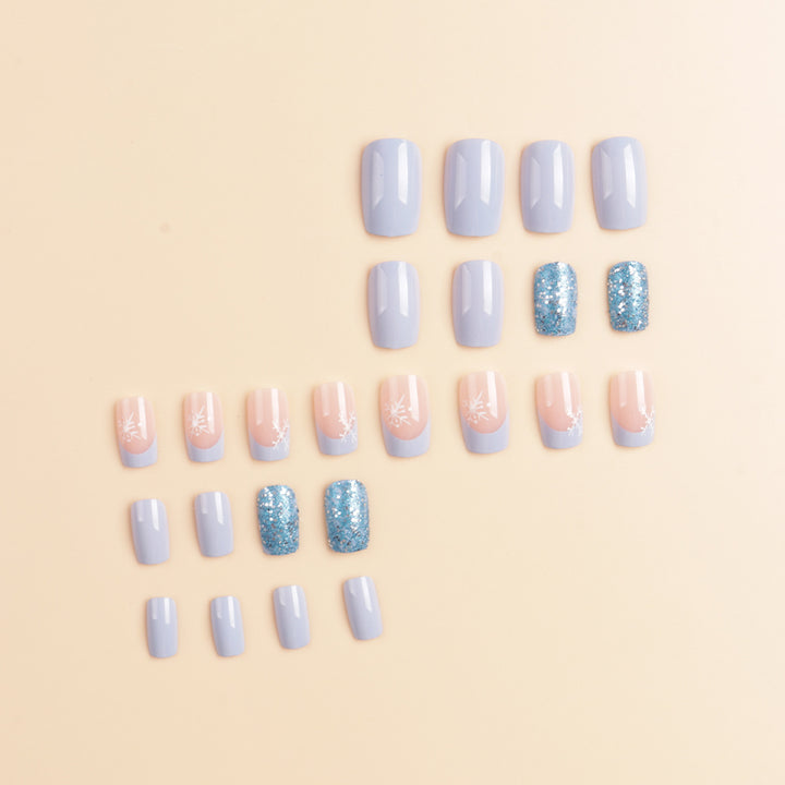 Artistic Snowflake-Embellished Nail Art Tips Bowlift
