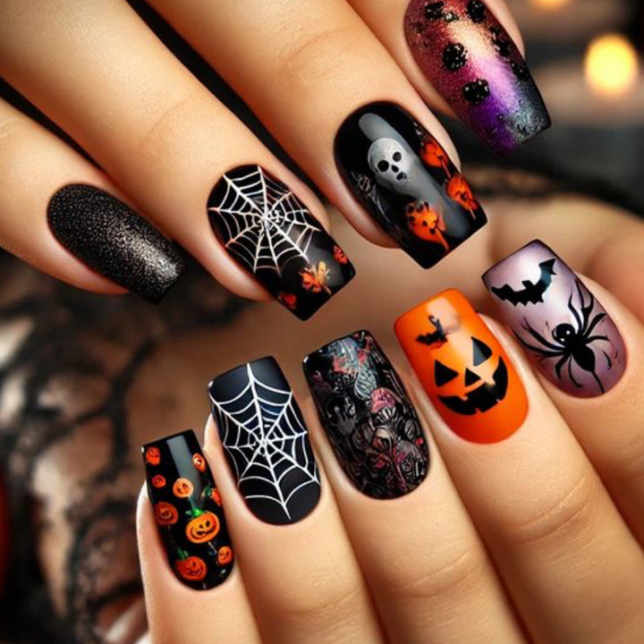 Halloween-Themed Decorative Nail Art Extensions Bowlift