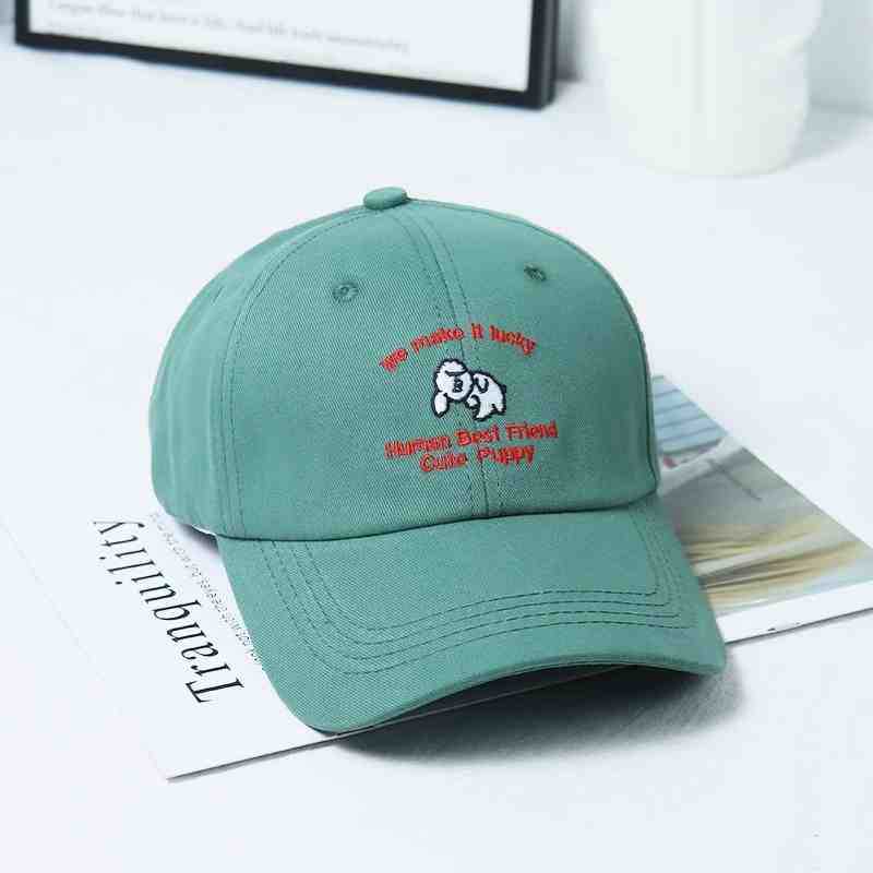 Women's Casual Embroidered Cotton Cap Bowlift