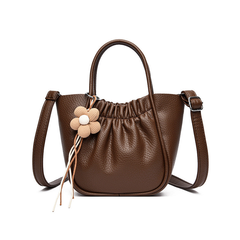 Chic Faux Leather Handbag Bowlift