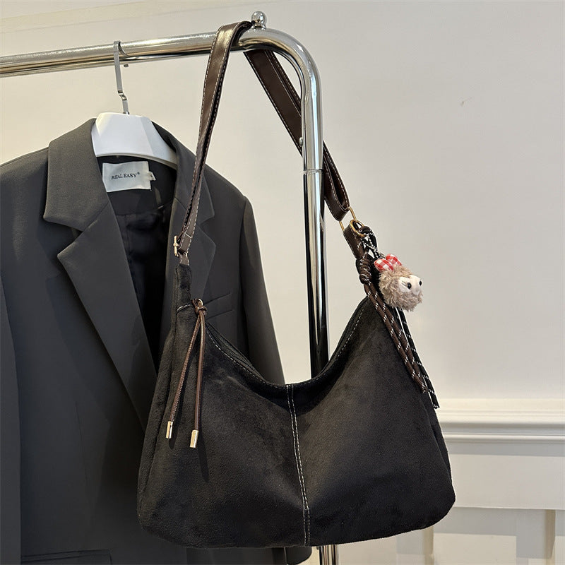 Soft Suede Hobo Handbag Bowlift