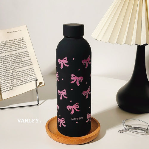 Women's Insulated Drinking Bottle with Creative Bow Motif Bowlift