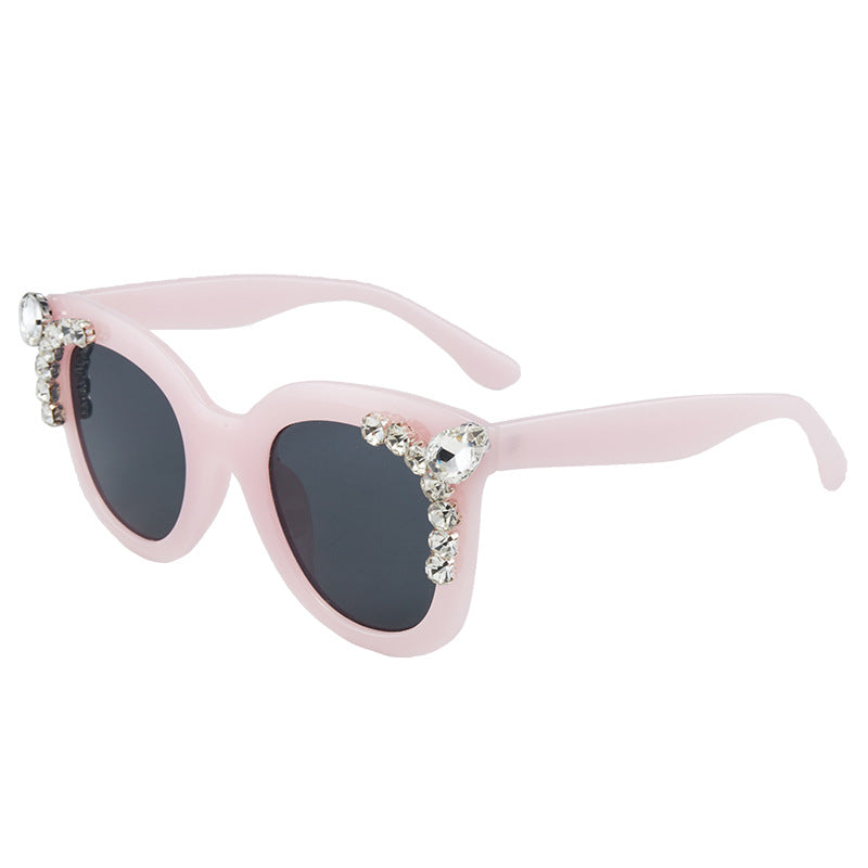 Rhinestone-Embellished Cat Eye Sunglasses