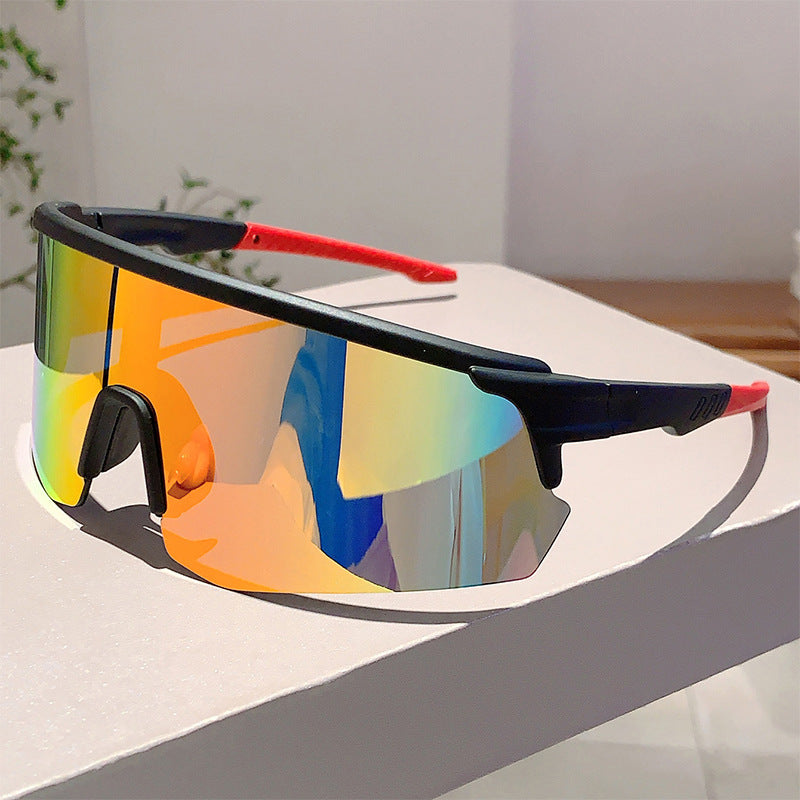 Unisex nan sporty performance sunglasses with continuous visor lens and shatterproof polycarbonate lens Bowlift