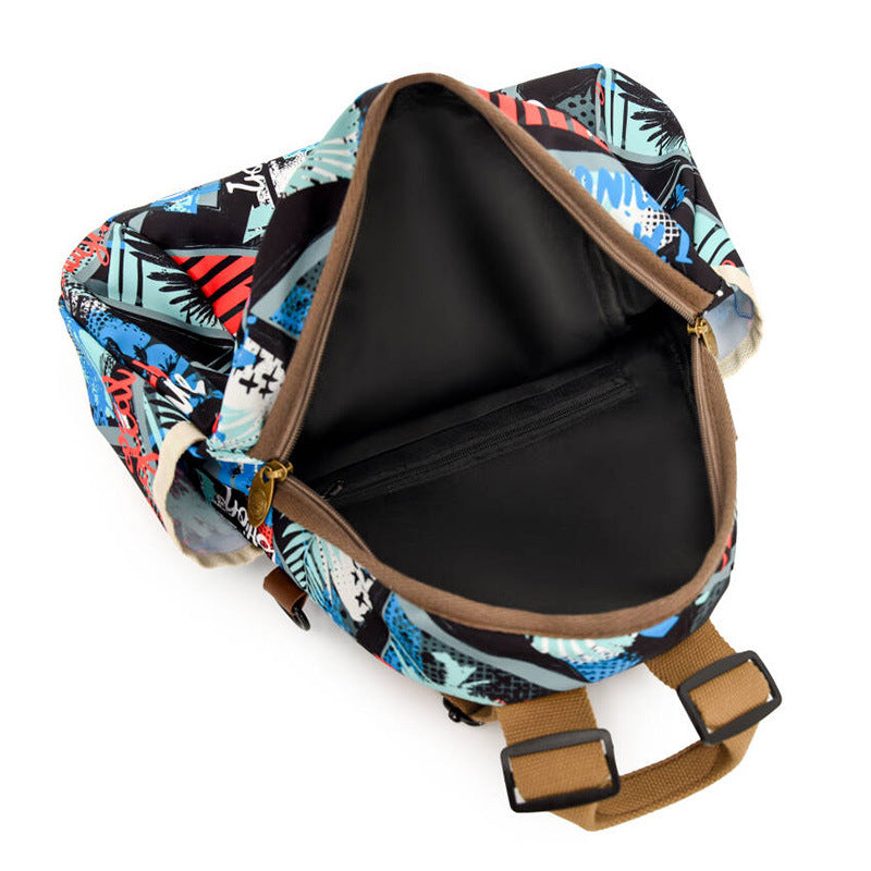 Trendy Graphic Print Backpack Bowlift