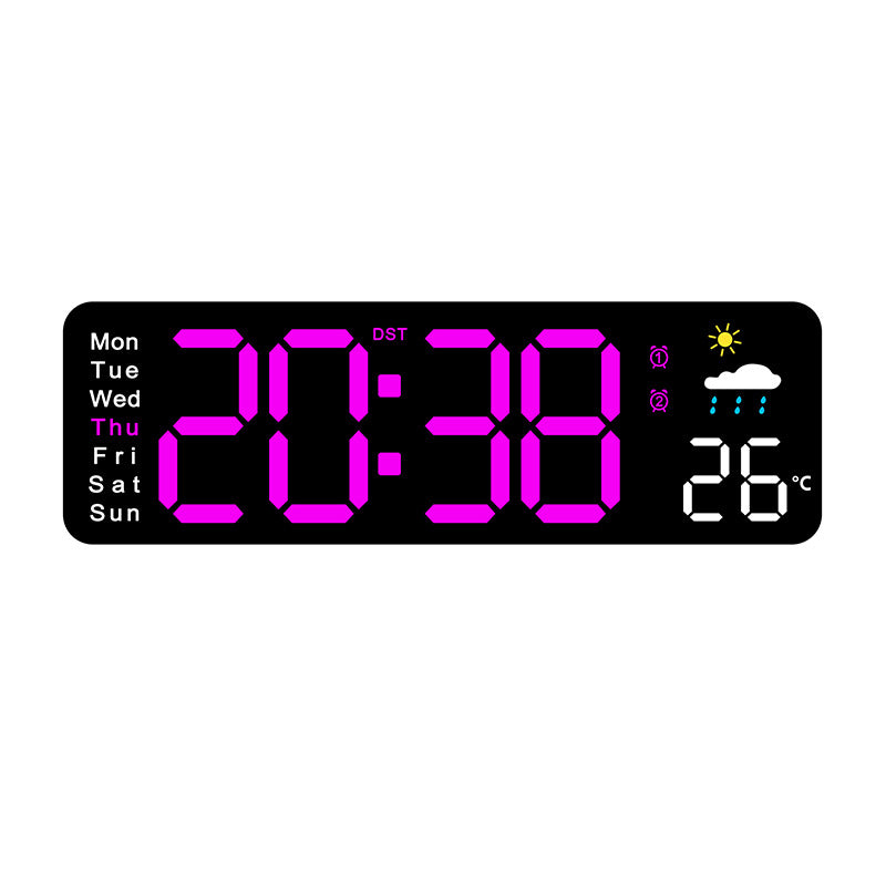 Digital radio alarm clock with temperature and day of the week display Bowlift