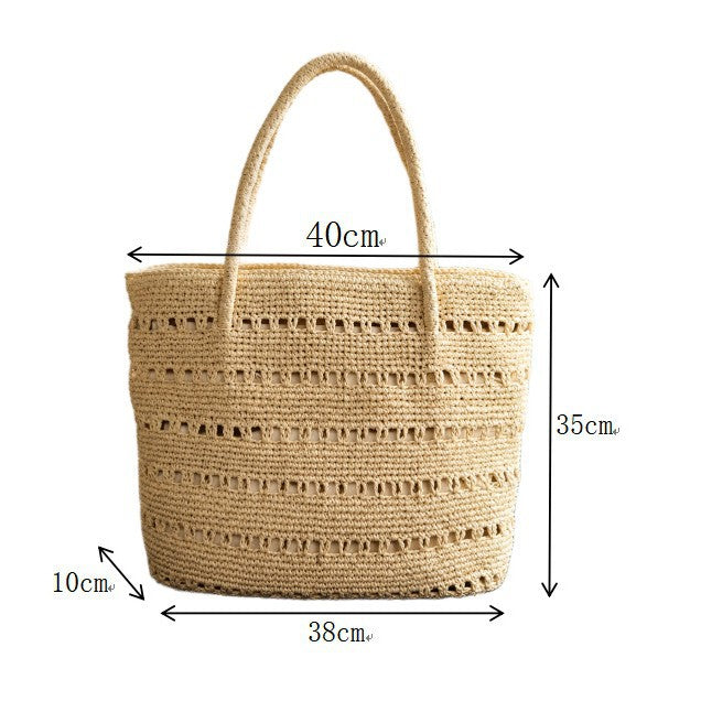 Handcrafted beach bag with open woven pattern Bowlift