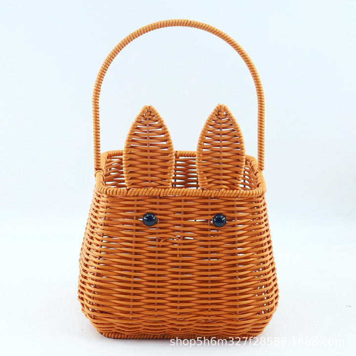 Women's woven basket with cute ears Bowlift