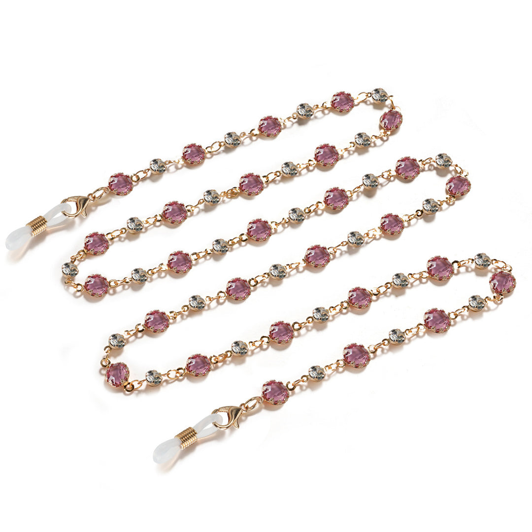 Crystal-Embellished Eyewear Chain Bowlift