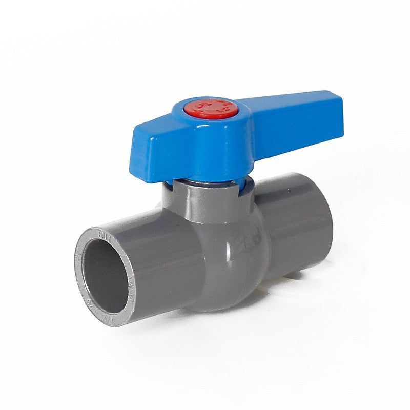 uPVC inline ball valve with ergonomic lever handle and female threaded connections Bowlift