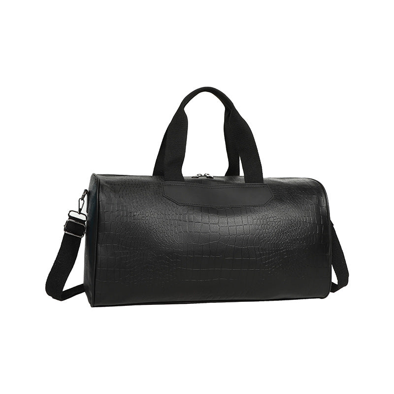 Elegant Travel Bag Made of Durable Artificial Leather with Crocodile Pattern Bowlift