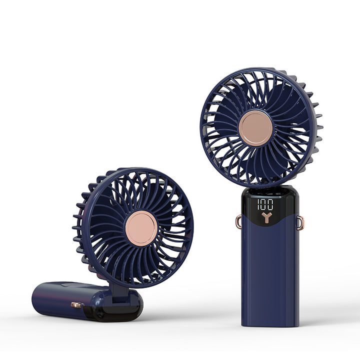 Portable Mini Hand Fan with Digital Display Bowlift