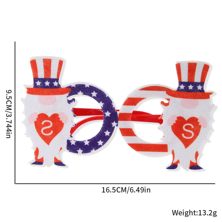 Unisex nan novelty hand-shaped patriotic party eye glasses with finger-frame design Bowlift