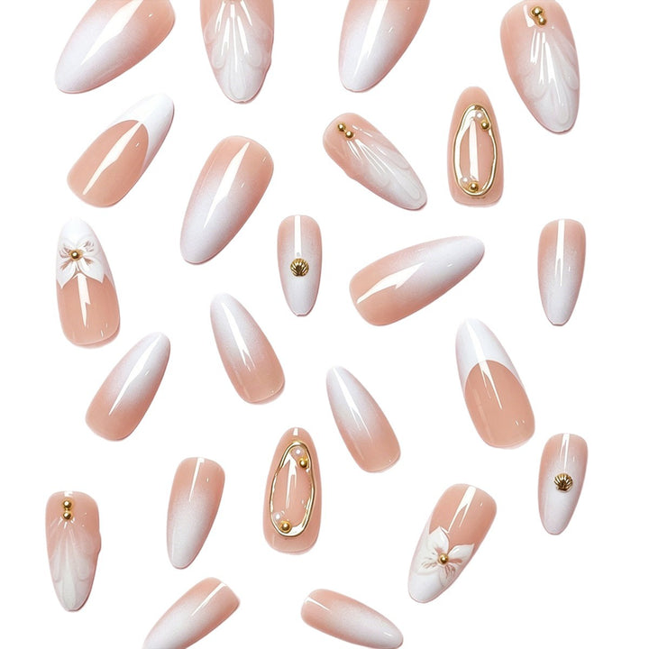 Floral Embellished Press-On Nail Extensions Bowlift