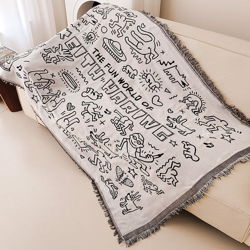 Whimsical Artistic Tapestry Throw Blanket