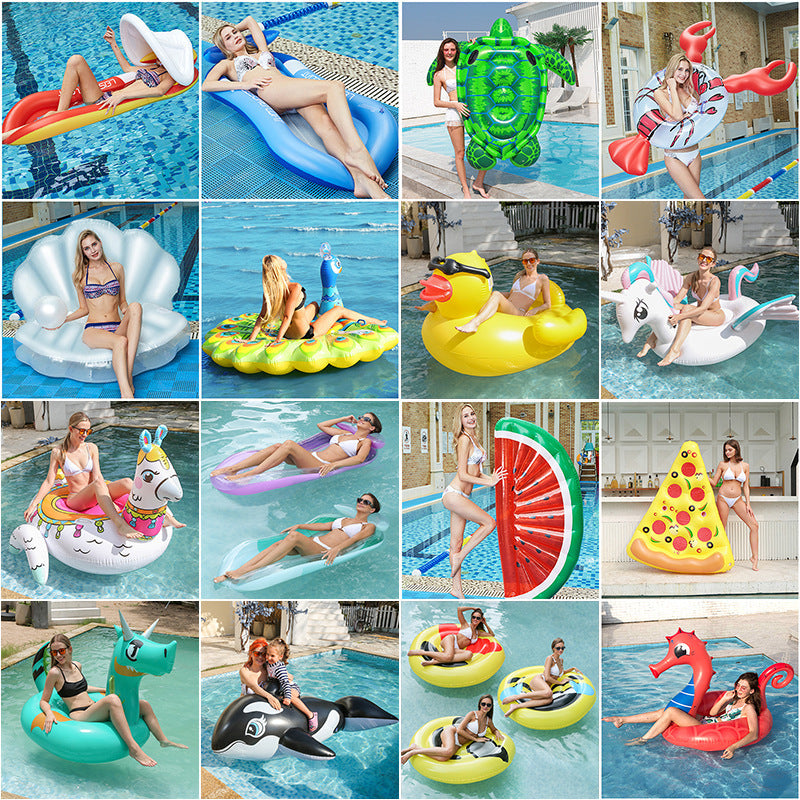 Women Inflatable Swimming Ring with Watermelon Design Bowlift