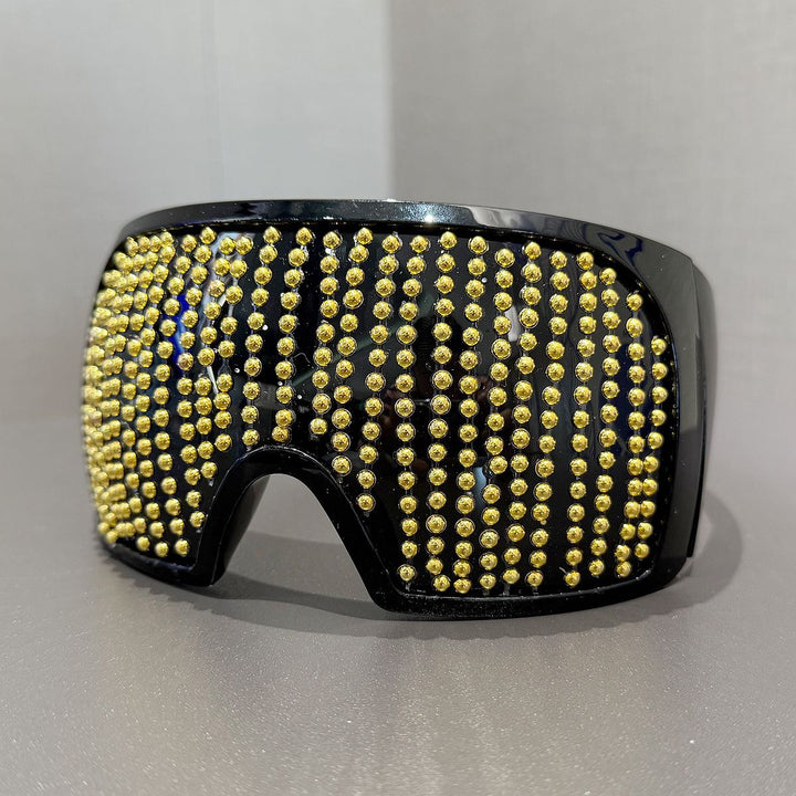 Ladies fashionable ski goggles with rhinestone-encrusted frame Bowlift