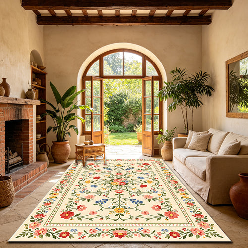 Flower pattern decorative carpet