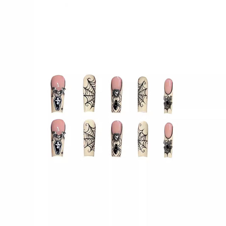 Halloween-Themed Acrylic Nail Set Bowlift