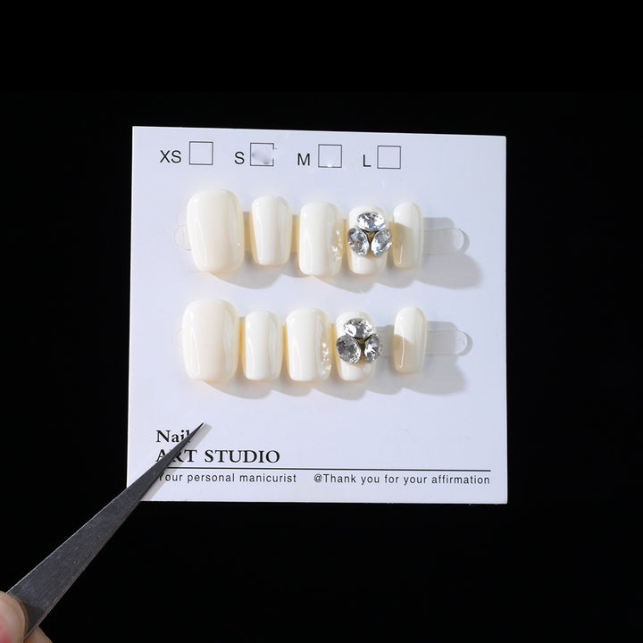 Decorative Rhinestone Press-On Nail Set Bowlift