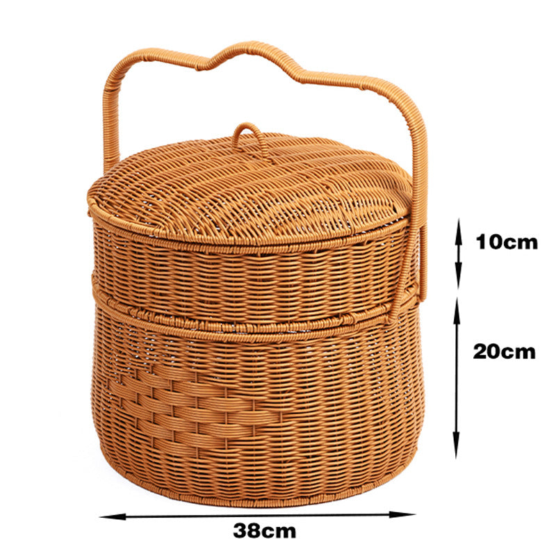 Round Woven Storage Basket Bowlift