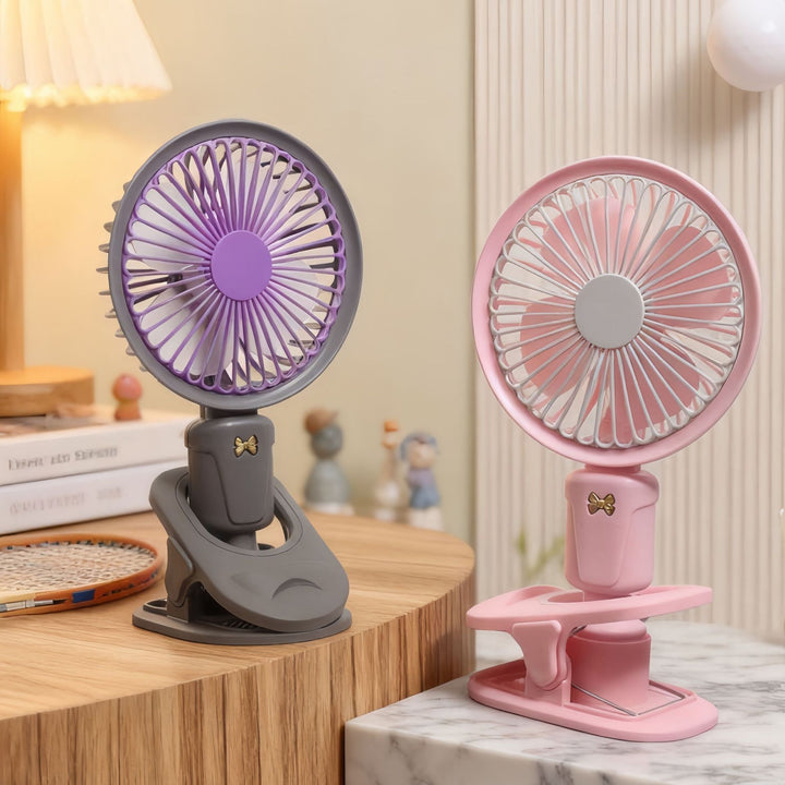 Women's Portable USB Table Fan with Flexible Clamping System Bowlift