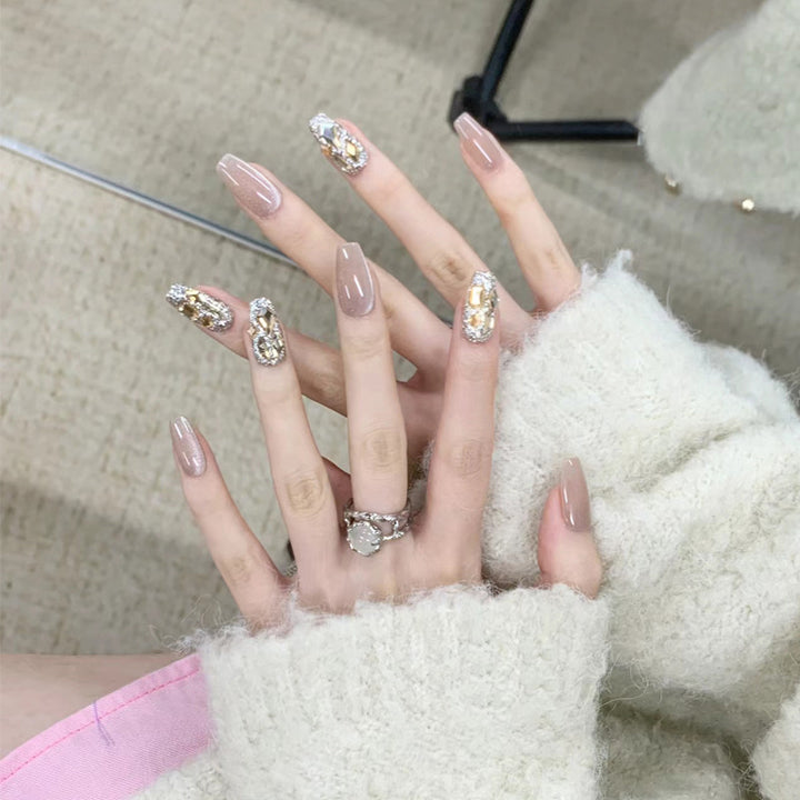 Ombre Press-On Nails with Glossy Finish Bowlift