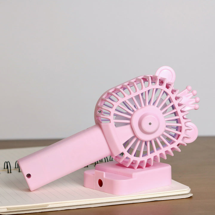 Unisex Portable Hand Fan with Cute Animal Design Bowlift