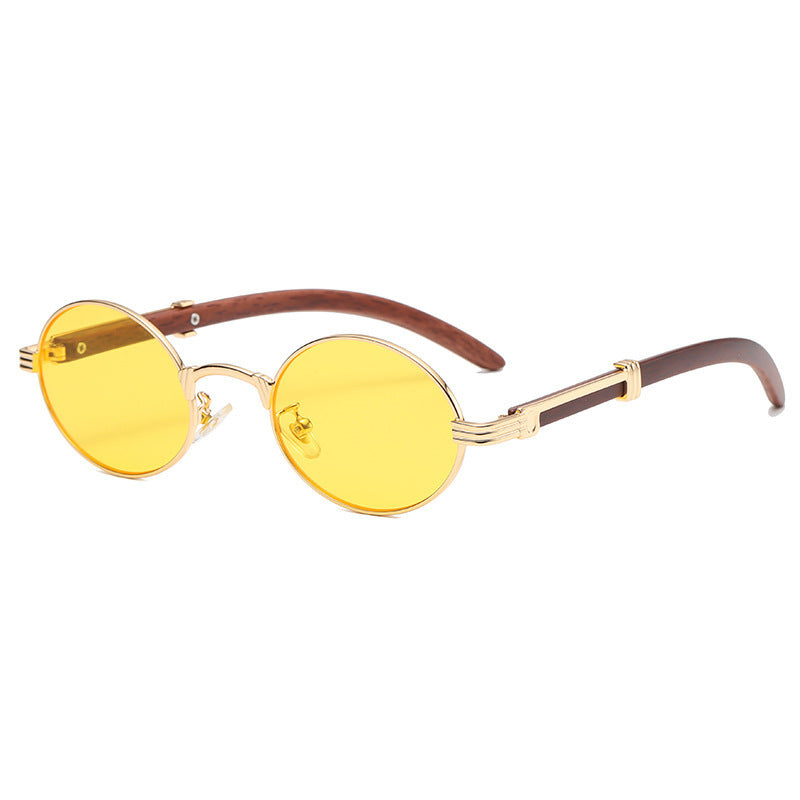 Elegant round sunglasses with high-quality metal frame Bowlift