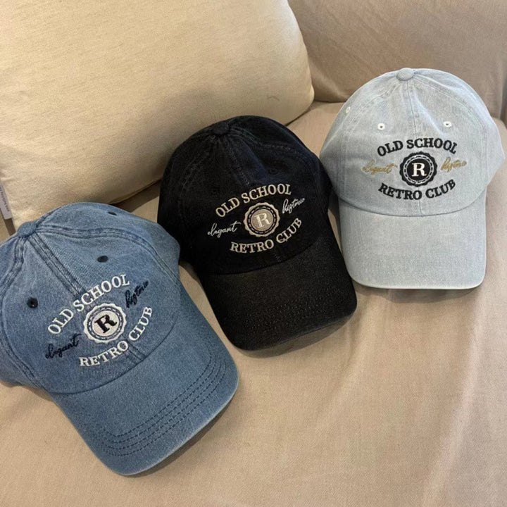 Unisex Retro Denim Baseball Cap Bowlift